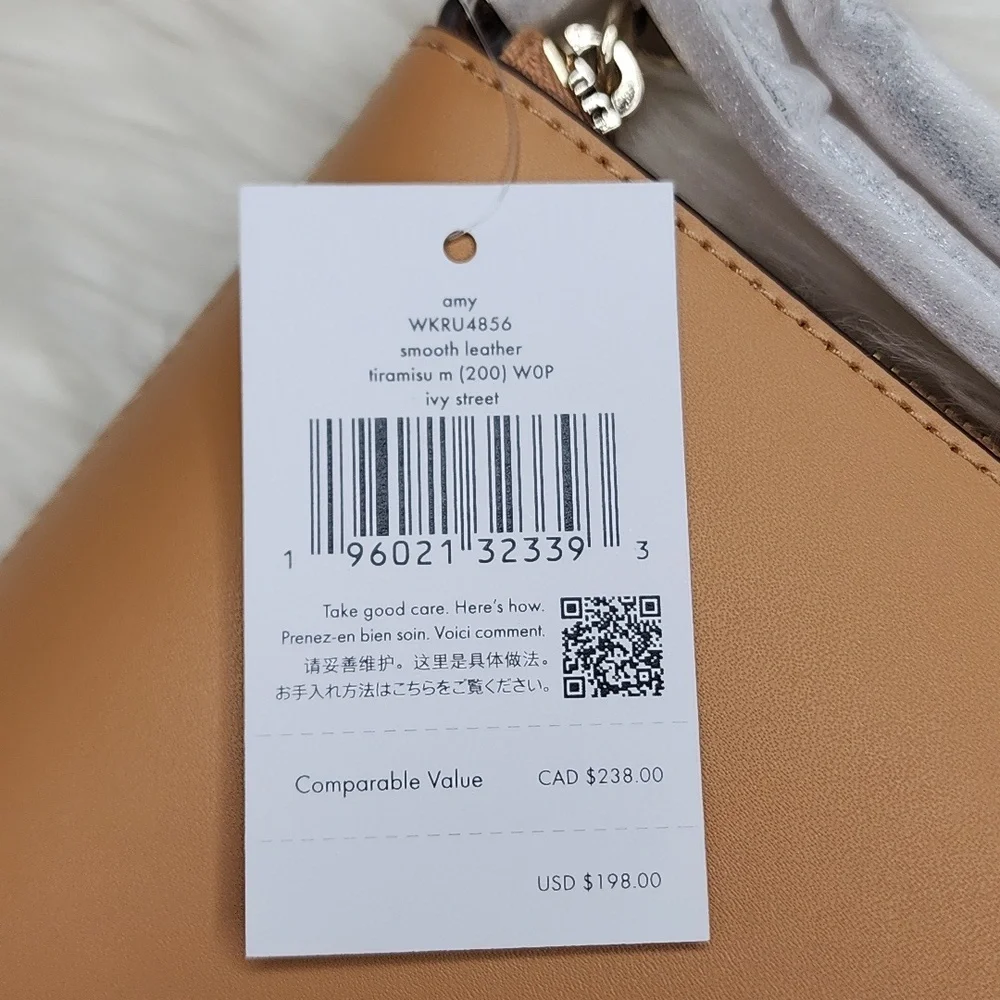 Kate Spade Ivy Street Amy Crossbody Bag Purse Tiramisu Mousse